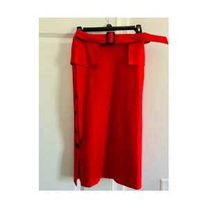 Red pencil skirt